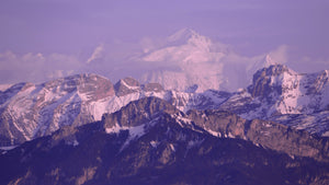 A purple mountain scene.